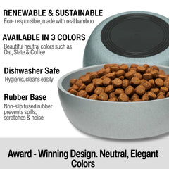 Loving Pets Dolce Bamboo gros plan sur texture bambou, fini résistant