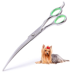 LovinPet ciseaux courbés face avant montrant la forme pour coupes précises