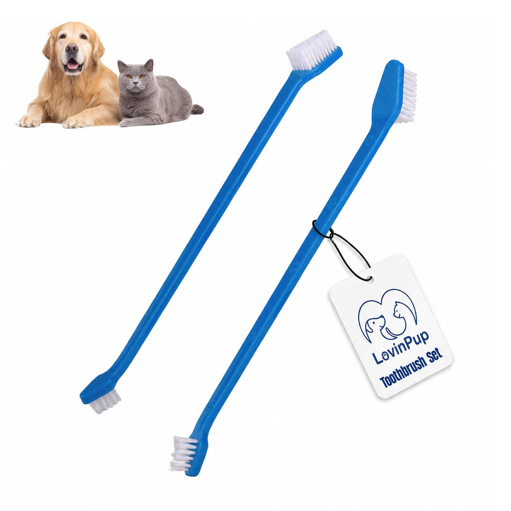 LOVINPUP emballage avant montrant le pack deux brosses, présentation claire et informative