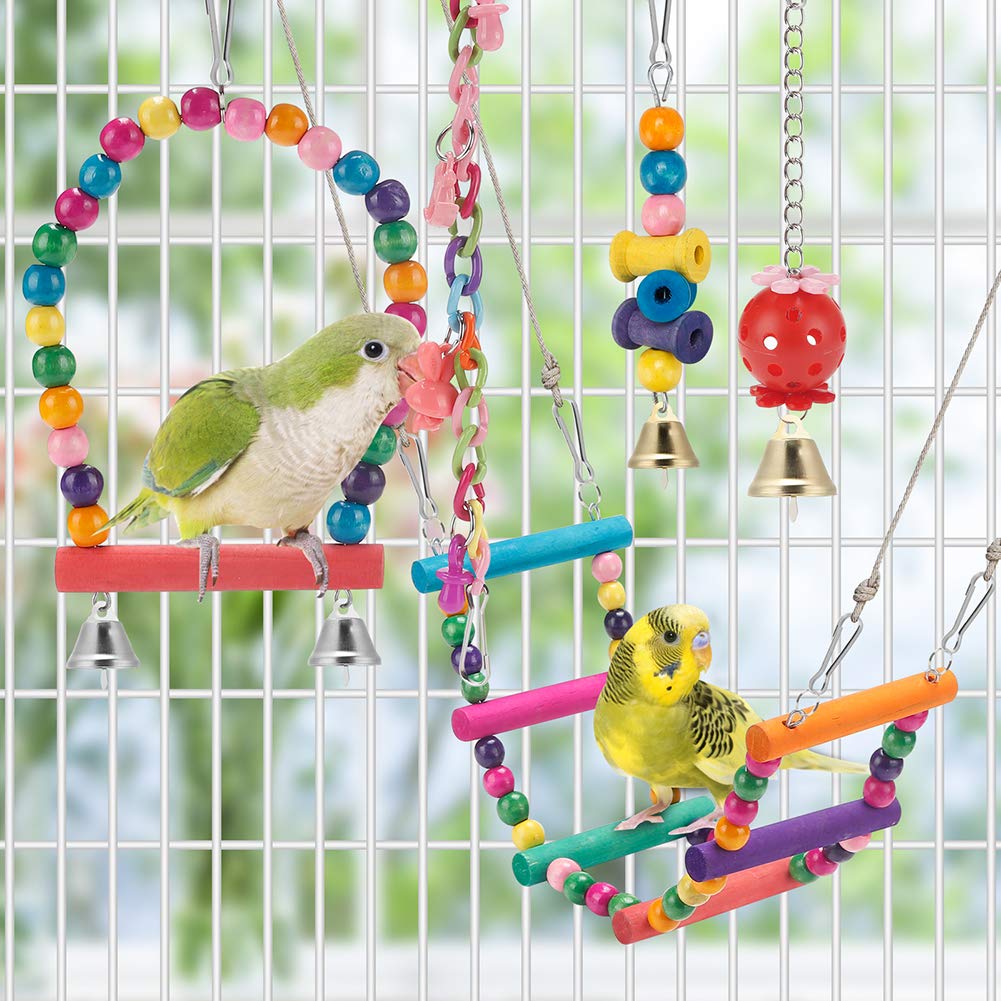 lovyoCoCo mise en scène dans une cage décorée pour enrichir l'environnement