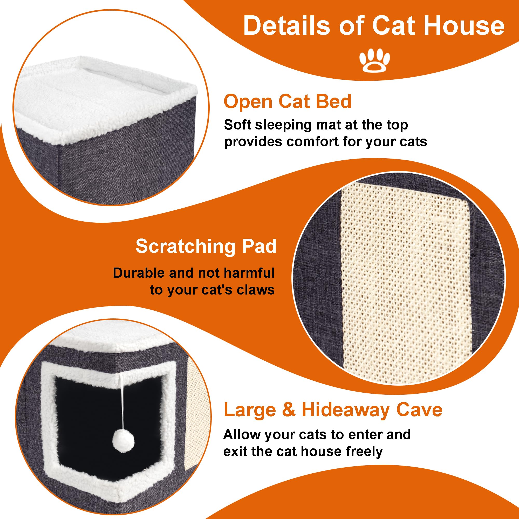 Loyareal intérieur de la cachette avec tapis réversible, chaleur et hygiène facile