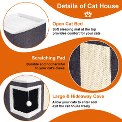 Loyareal intérieur de la cachette avec tapis réversible, chaleur et hygiène facile