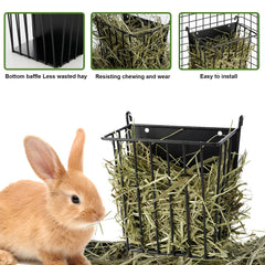 LUAVIARU mangeoire enusage avec lapin offrant accès confortable au foin