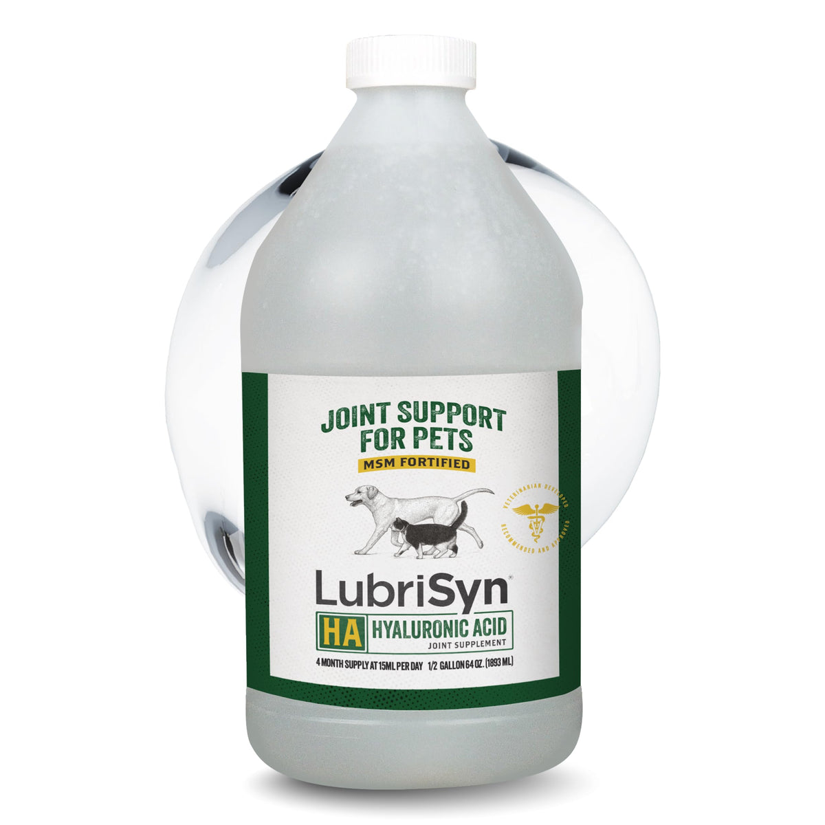 LubriSyn flacon avant montrant l'étiquette claire pour administration facile