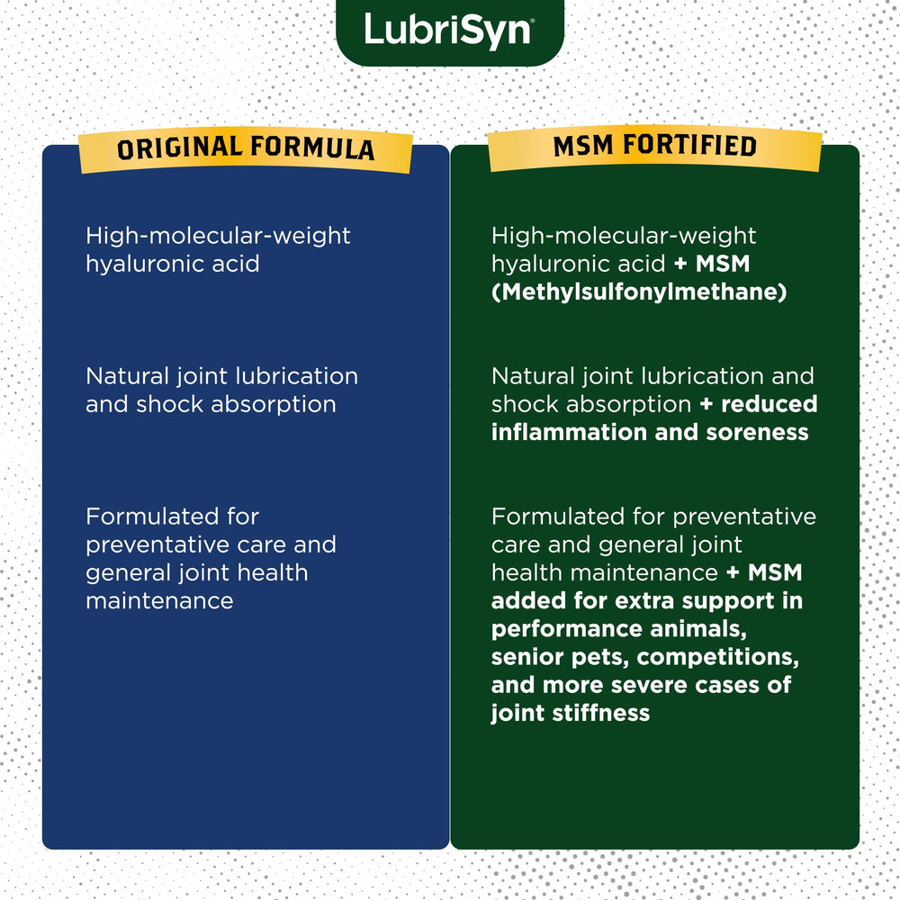 Lubrisyn représentation moléculaire d’HA et MSM pour expliquer formulation