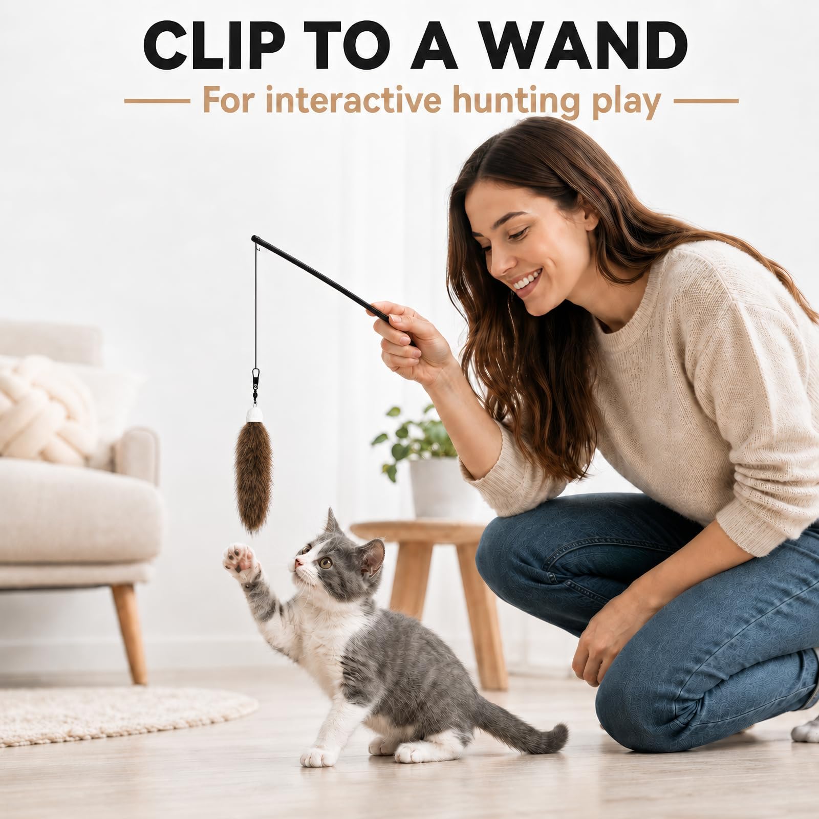 LuciPaw trois couleurs brun gris blanc pour varier l'intérêt du chat