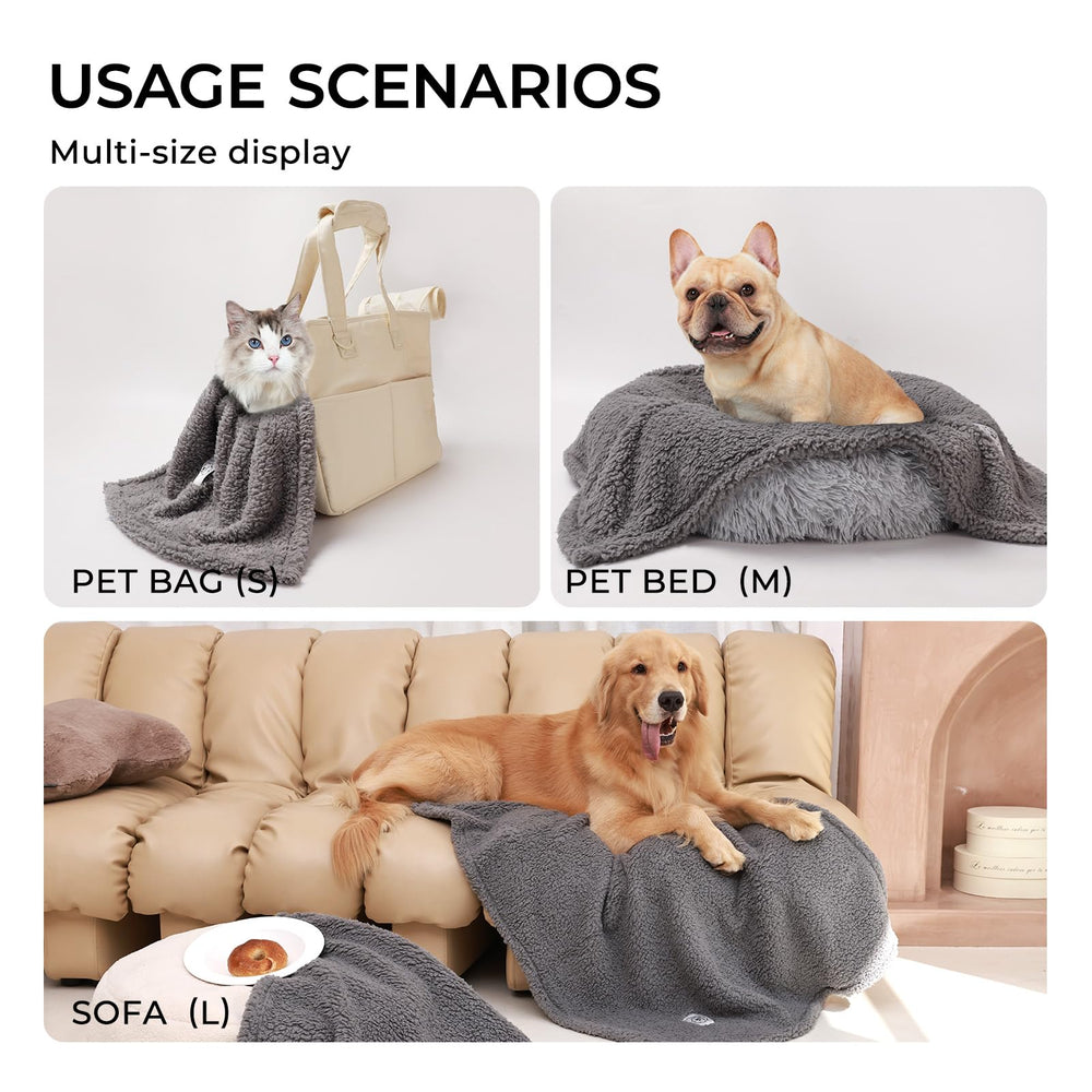 Luciphia couverture taille medium dans panier pour confort animal