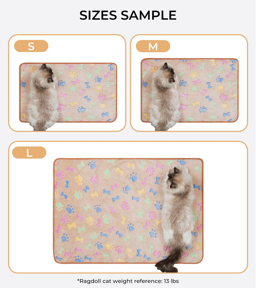 Luciphia texture velours corail double face visible, ultra-douce pour confort animal
