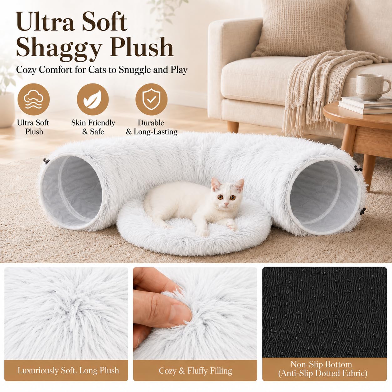 LUCKITTY tunnel configuré en cercle pour cache-cache ludique
