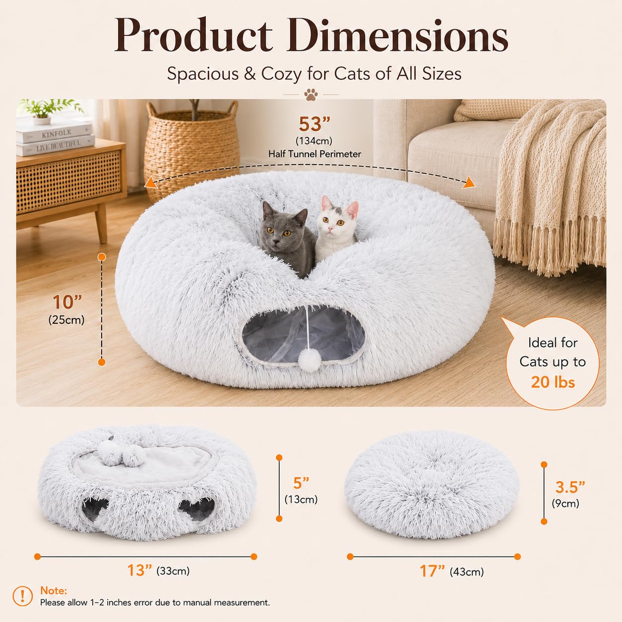 LUCKITTY comparaison taille avec chat montrant échelle pratique