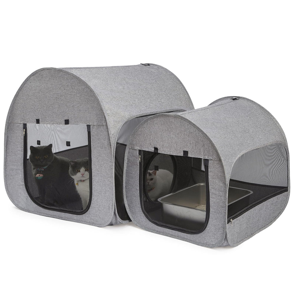 LUCKITTY façade de la maisonnette montrant entrée et ventilation, sécurité accrue