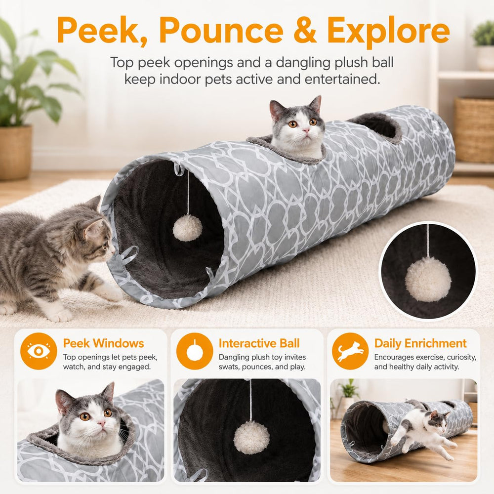 LUCKITTY comparaison taille montrant 120 cm et diamètre 25 cm