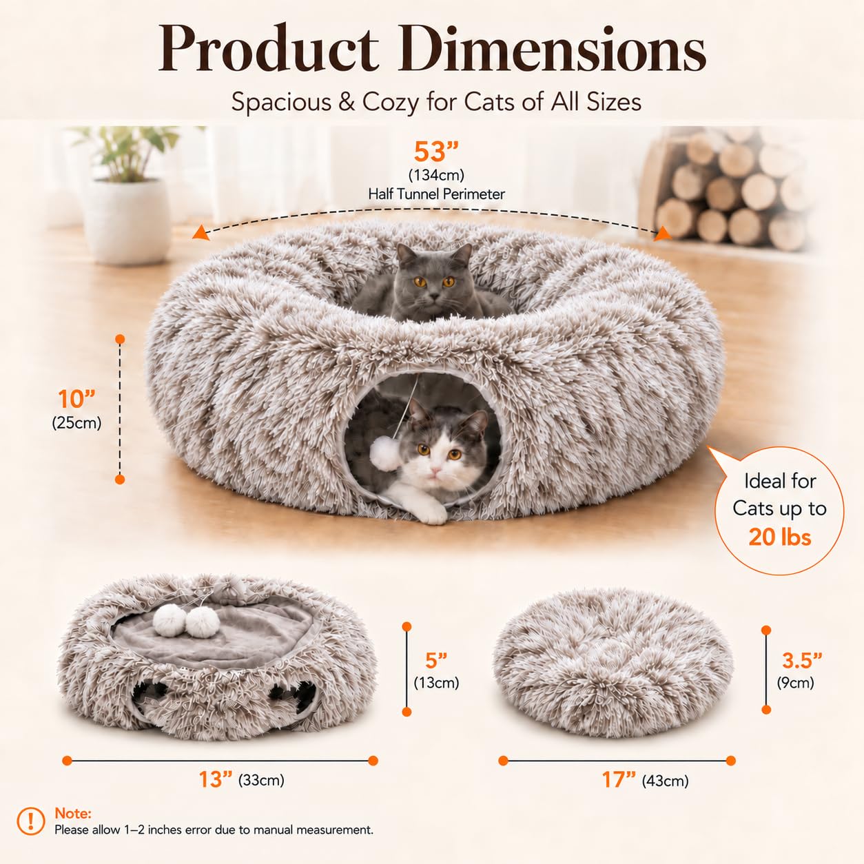 LUCKITTY chat joue dans tunnel, encourage activité et stimulation