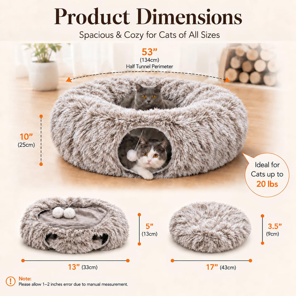 LUCKITTY chat joue dans tunnel, encourage activité et stimulation