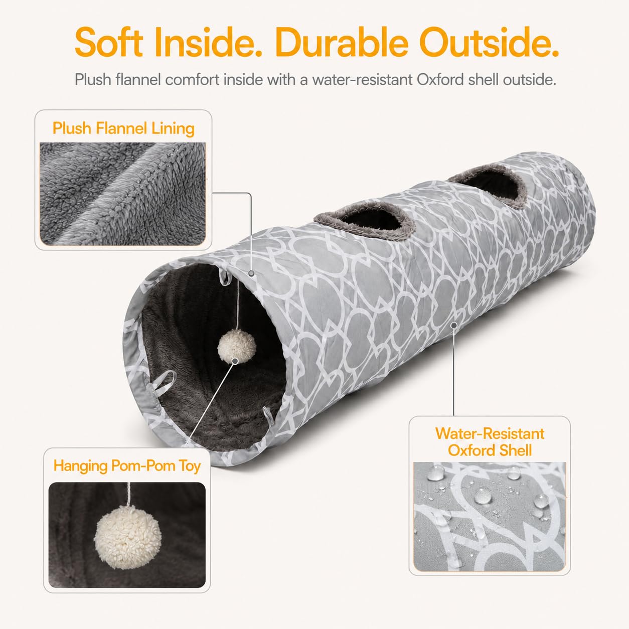 LUCKITTY tunnel plié pour rangement compact et gain de place