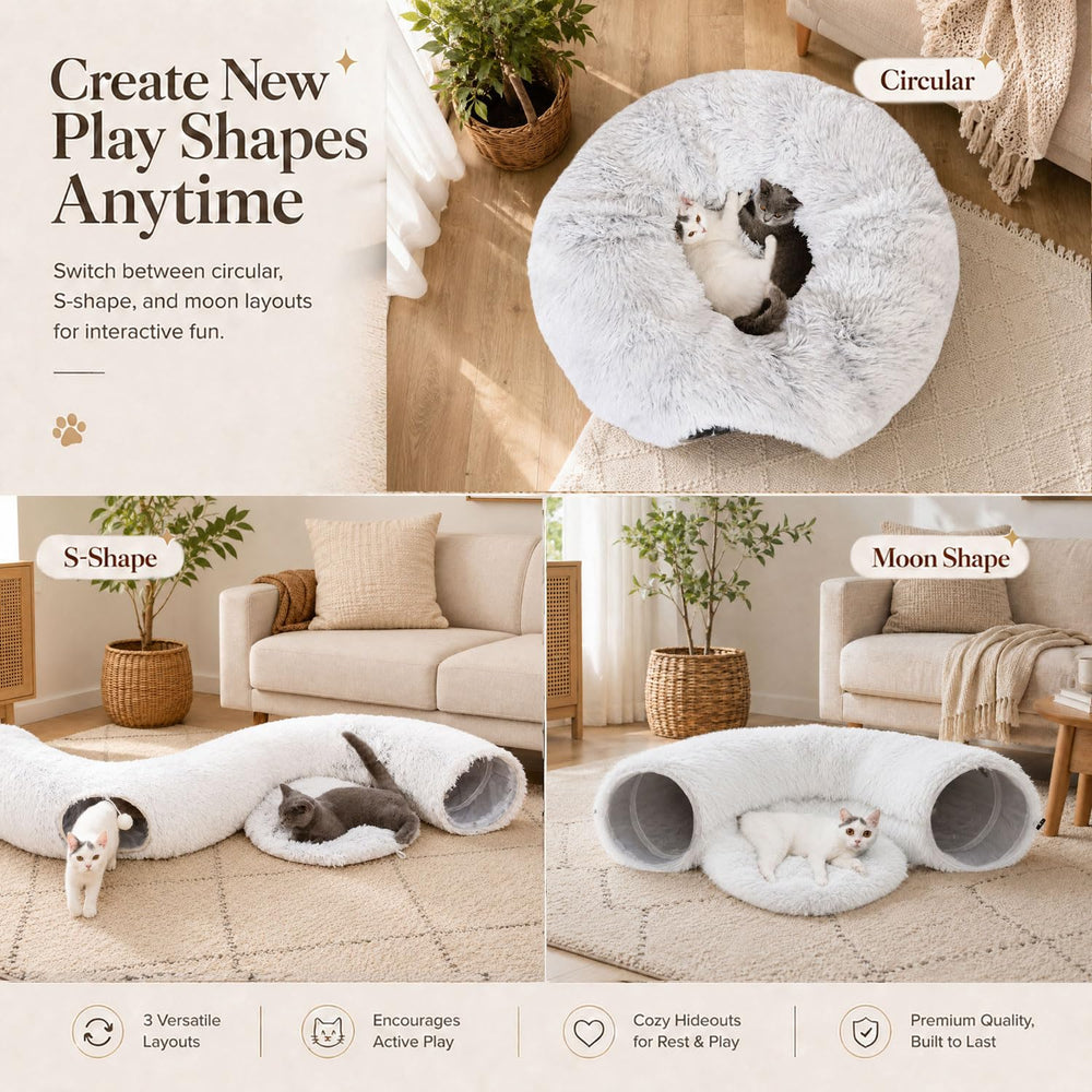 LUCKITTY chat jouant dans le tunnel stimulant l'activité