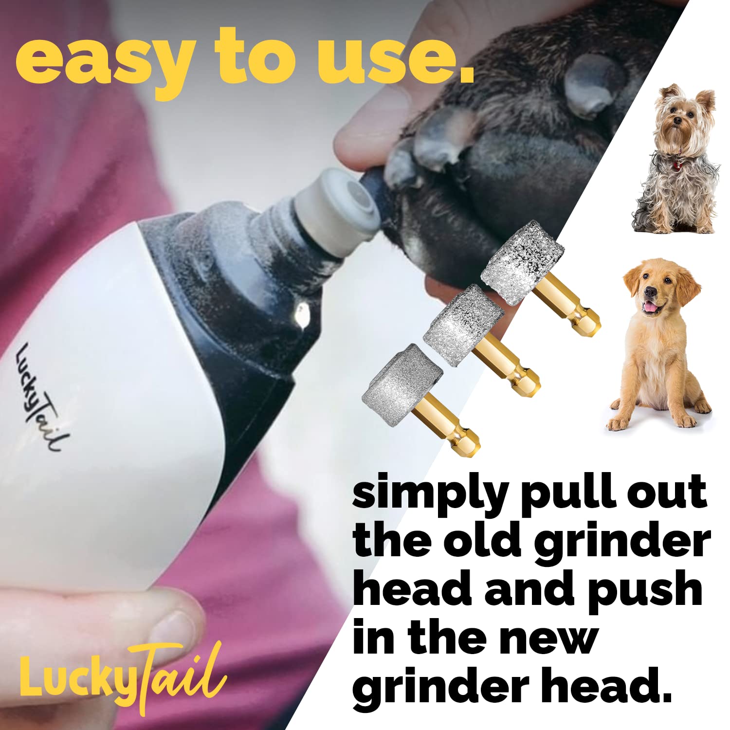LUCKY TAIL embouts rincés sous eau, entretien hygiénique simple