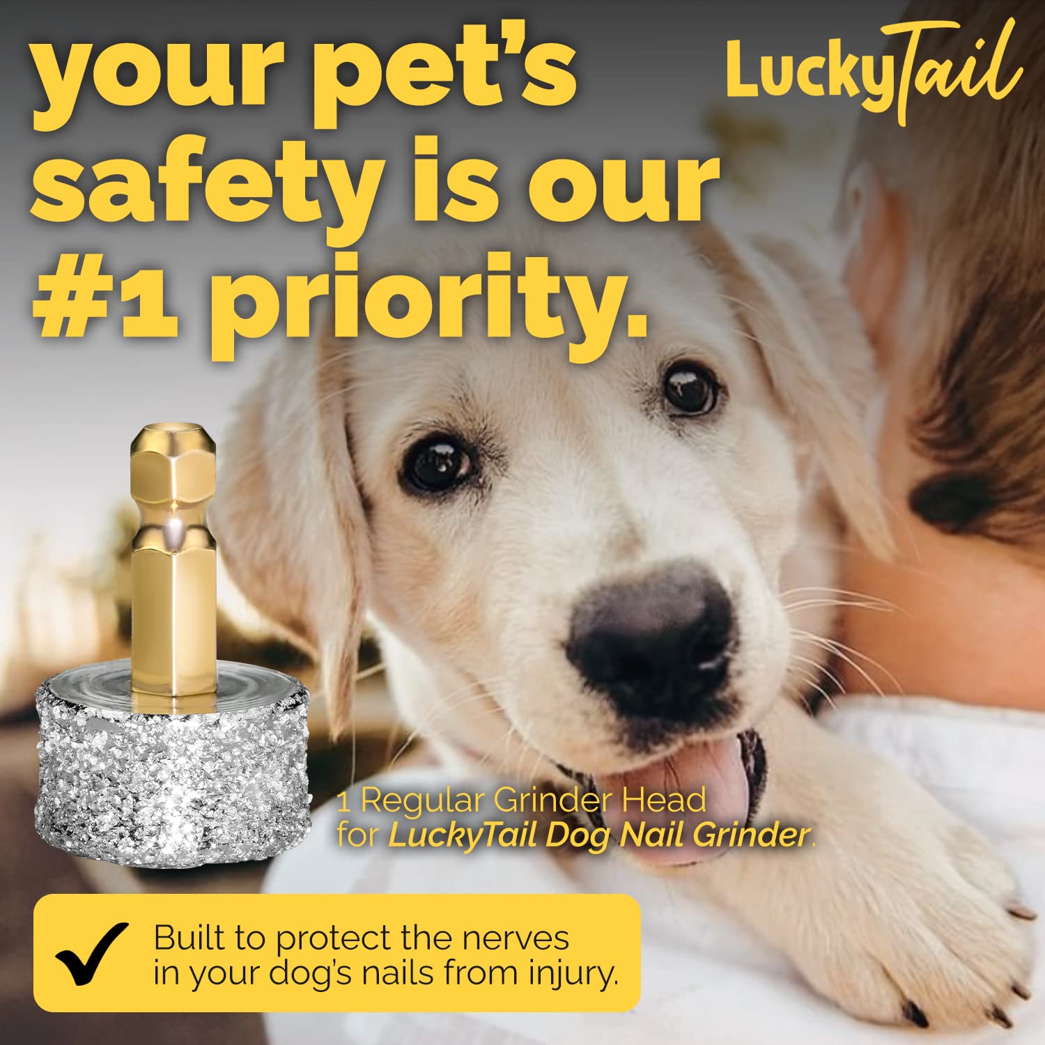 LUCKY TAIL côté avec dimensions pour ajustement parfait