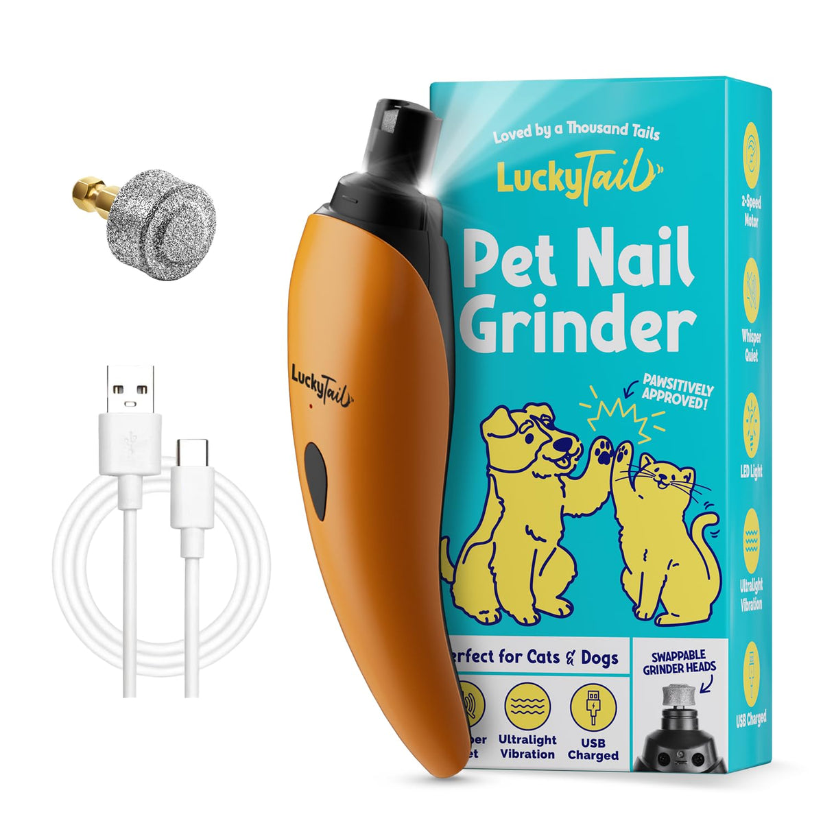 LuckyTail face avant montrant design ergonomique et maniabilité