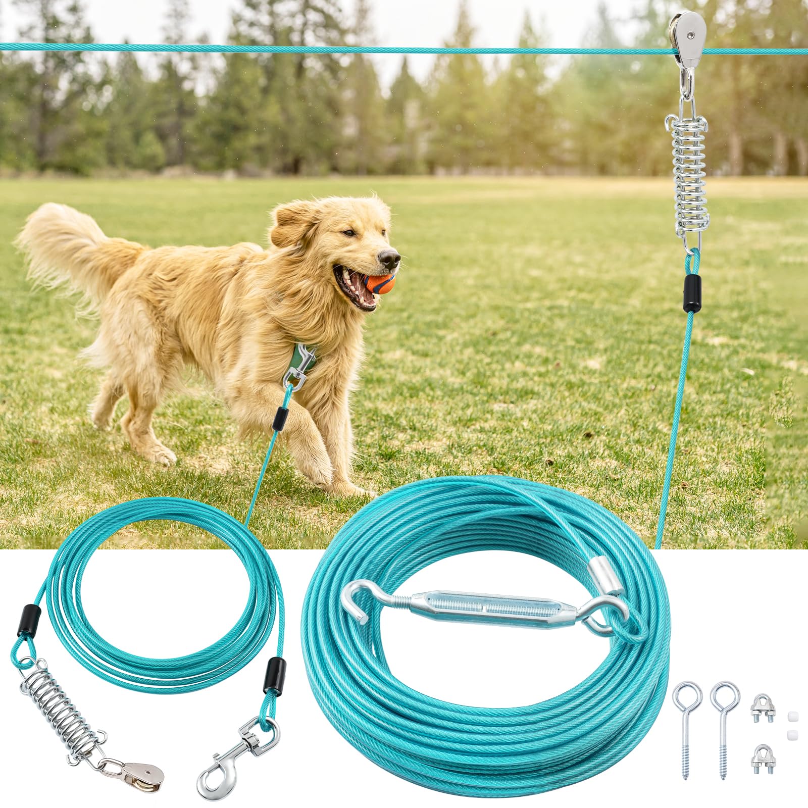 LUFFWELL devanture du produit bleu montrant la longueur et la robustesse