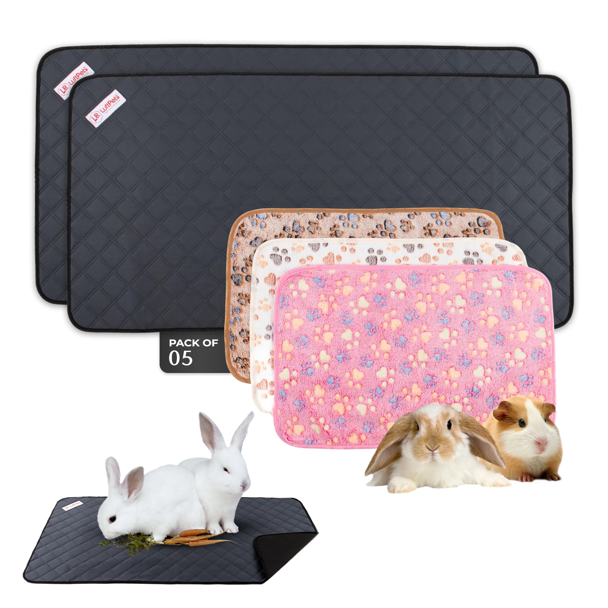 LUFTPETS liner face avant montrant l'ajustement bord à bord pour cage Midwest et confort