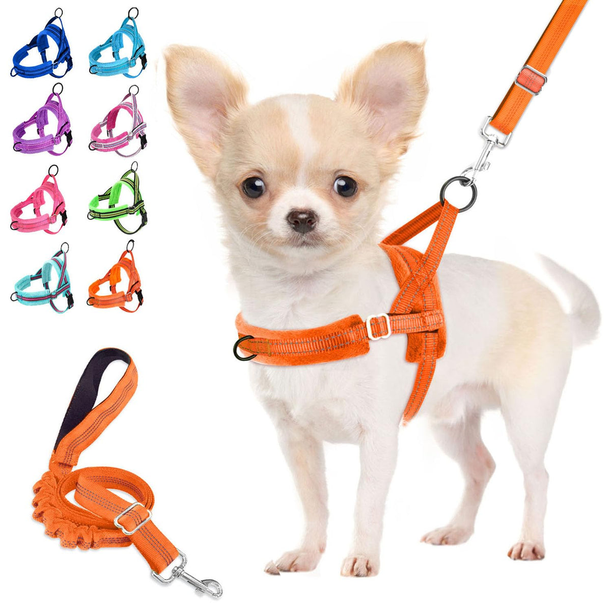 Lukovee harnais petit chien face montrant ajustement sûr et confort