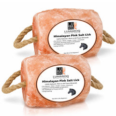 LUMAROQ bloc de sel rose face montrant apparence naturelle et robustesse