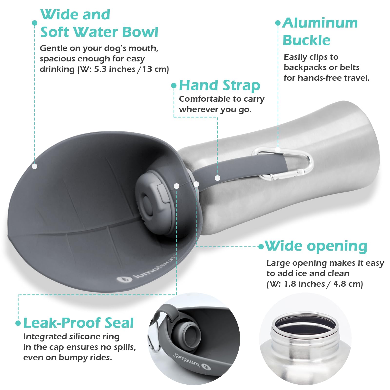 LumoLeaf corps en acier inoxydable durable pour usage extérieur