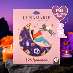 Chien portant bandana LunaMarie en action, look confortable et festif