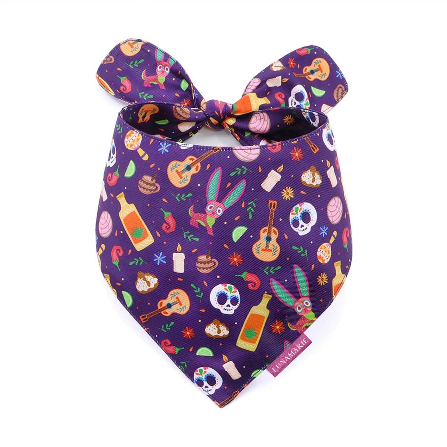 LunaMarie packaging avant montrant le bandana et l'étiquette élégante