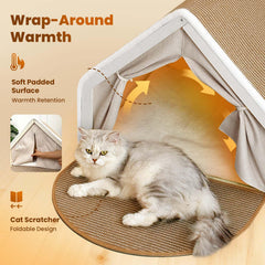 LUNNTE chat dans cabane espace intime et sécurisé
