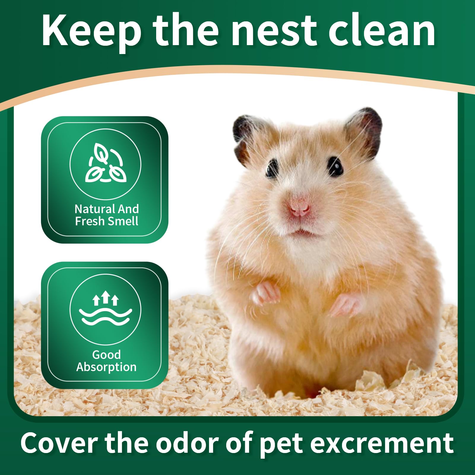 Luoglude en usage dans une cage de hamster gardant l'espace propre