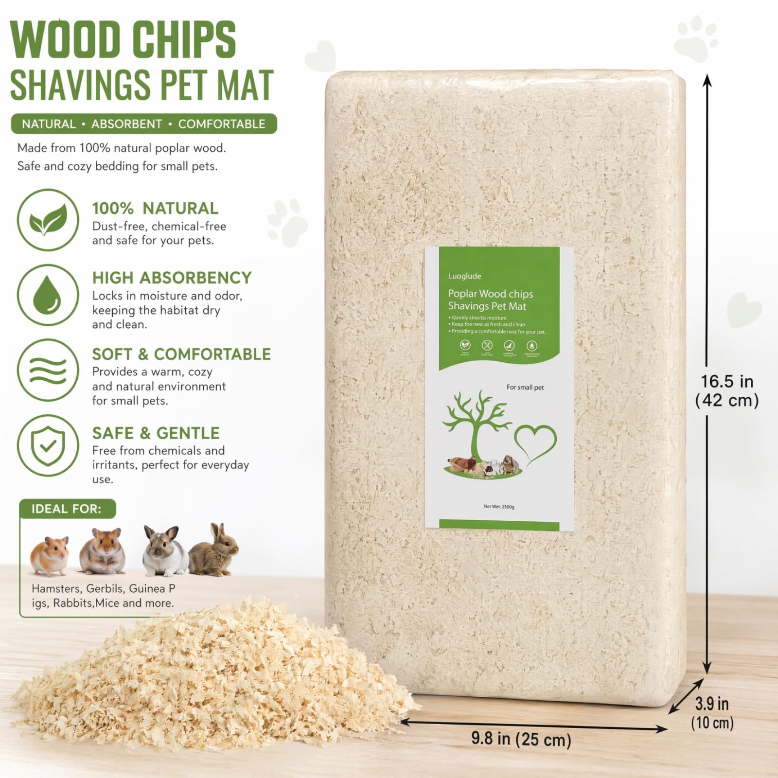 Luoglude gros plan des copeaux d'aspen montrant texture moelleuse et absorptive