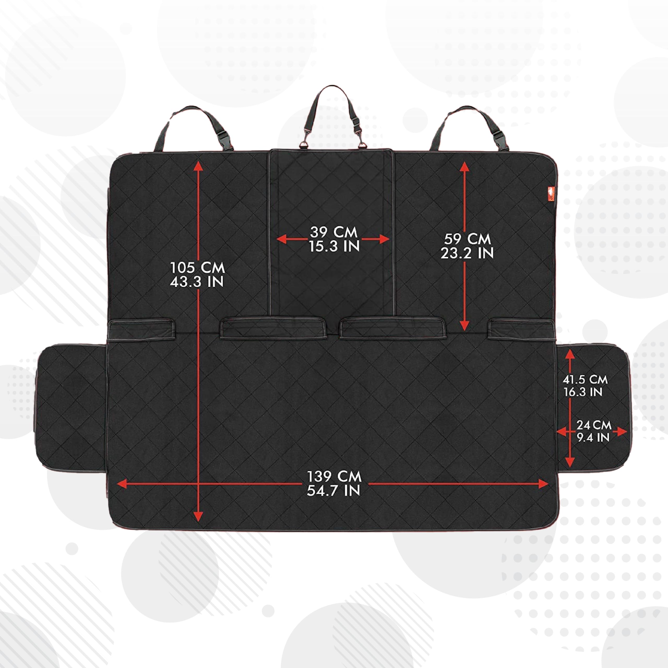 Lusso Gear housse pliée montrant rangement compact et transport pratique