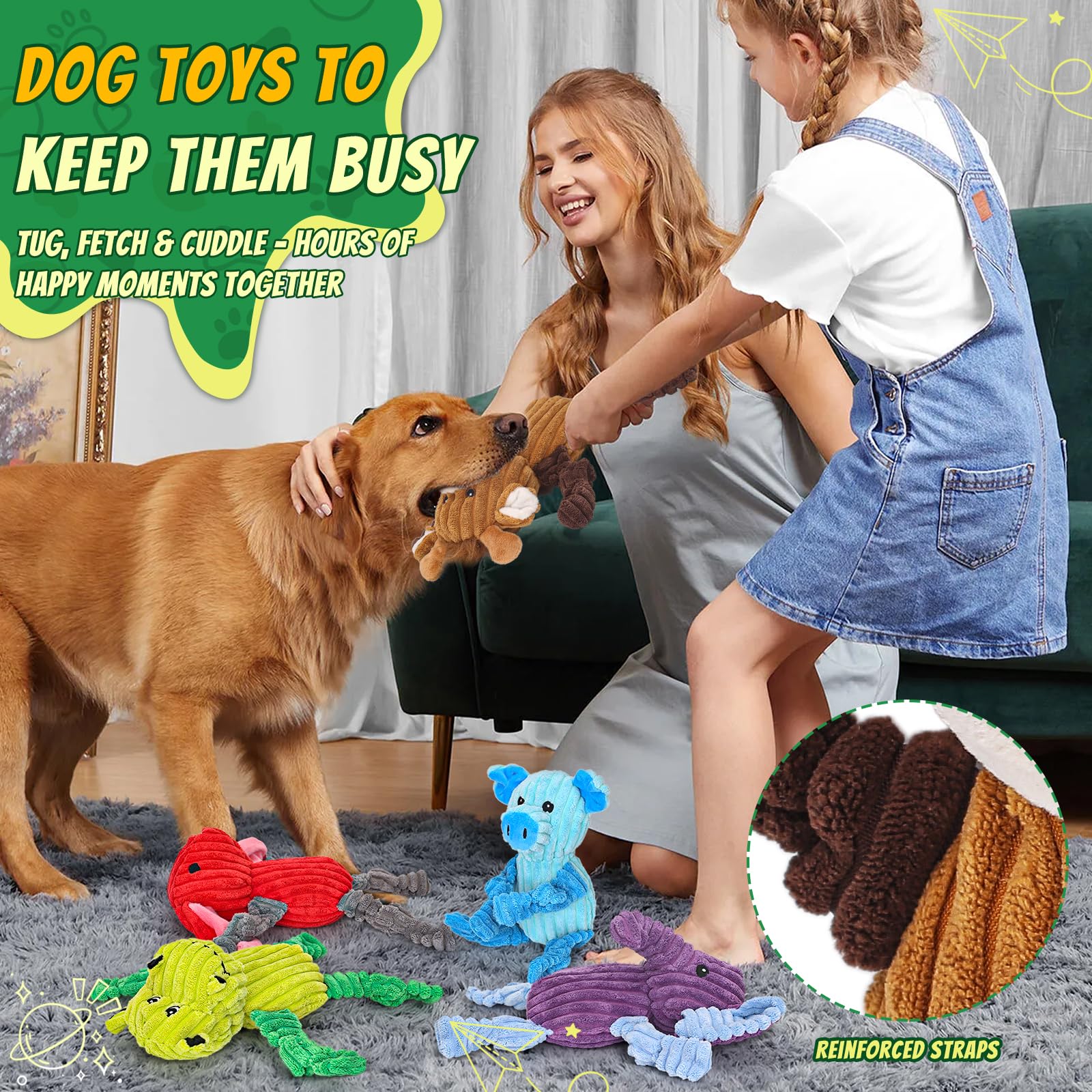 Luudoogs pack ouvert montrant toutes les peluches et diversité