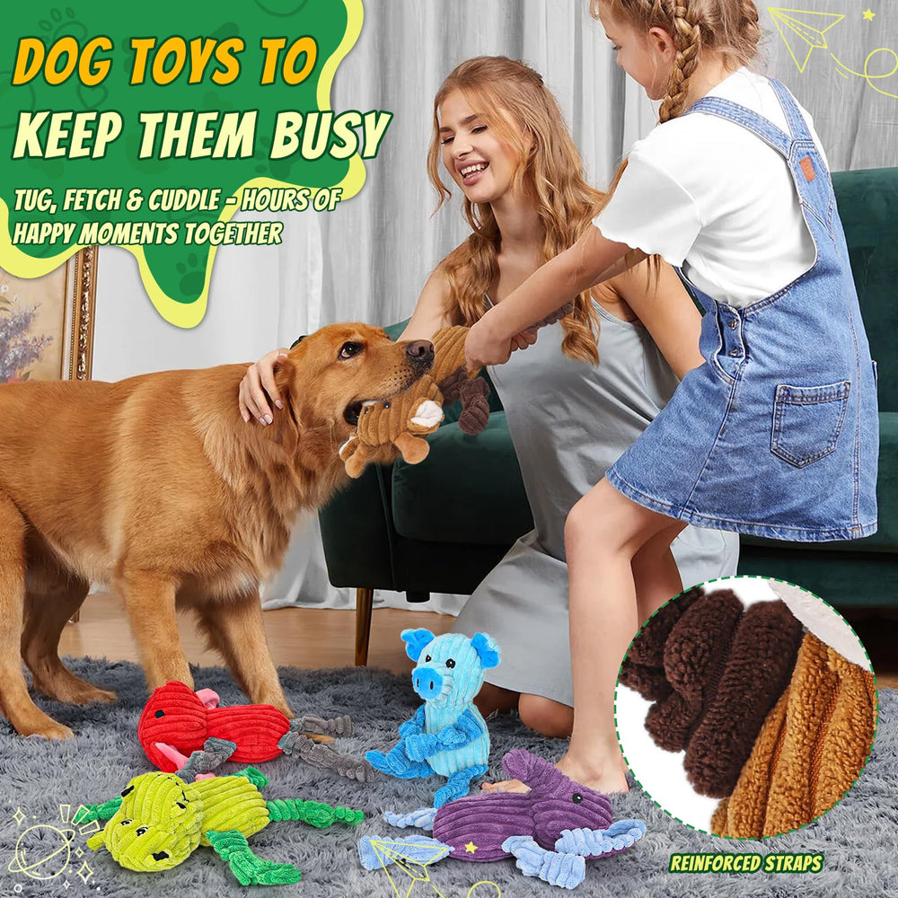 Luudoogs pack ouvert montrant toutes les peluches et diversité