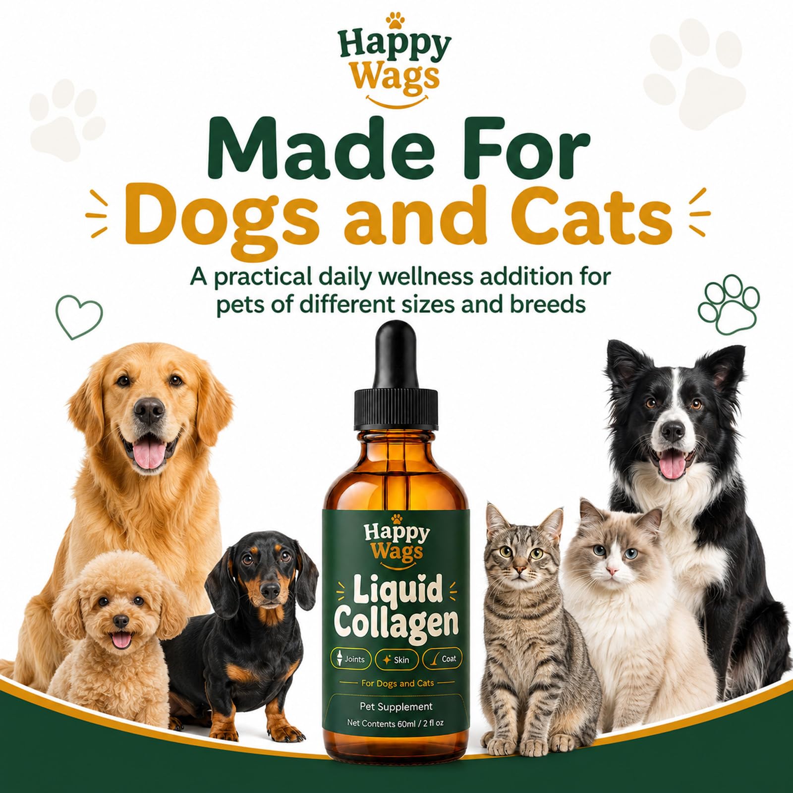 Luxloe HappyWags taille comparée à une main pour visualiser le format