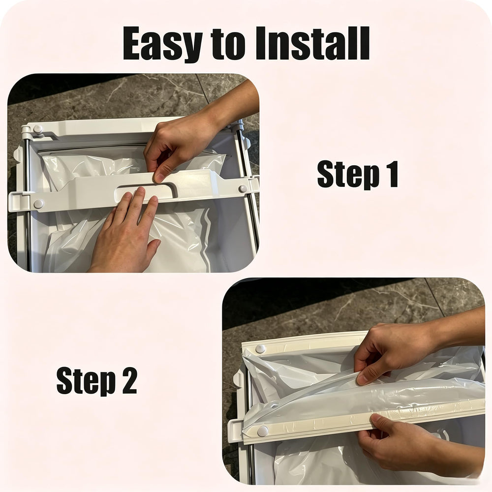 Luxrise sac installé dans tiroir PetSnowy SNOW+ facilitant l’entretien sans contact