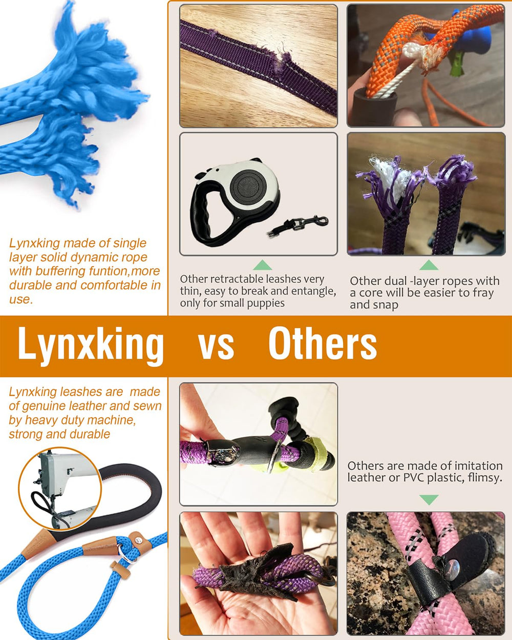 Lynxking anneau métallique et nœuds protégés pour sécurité renforcée