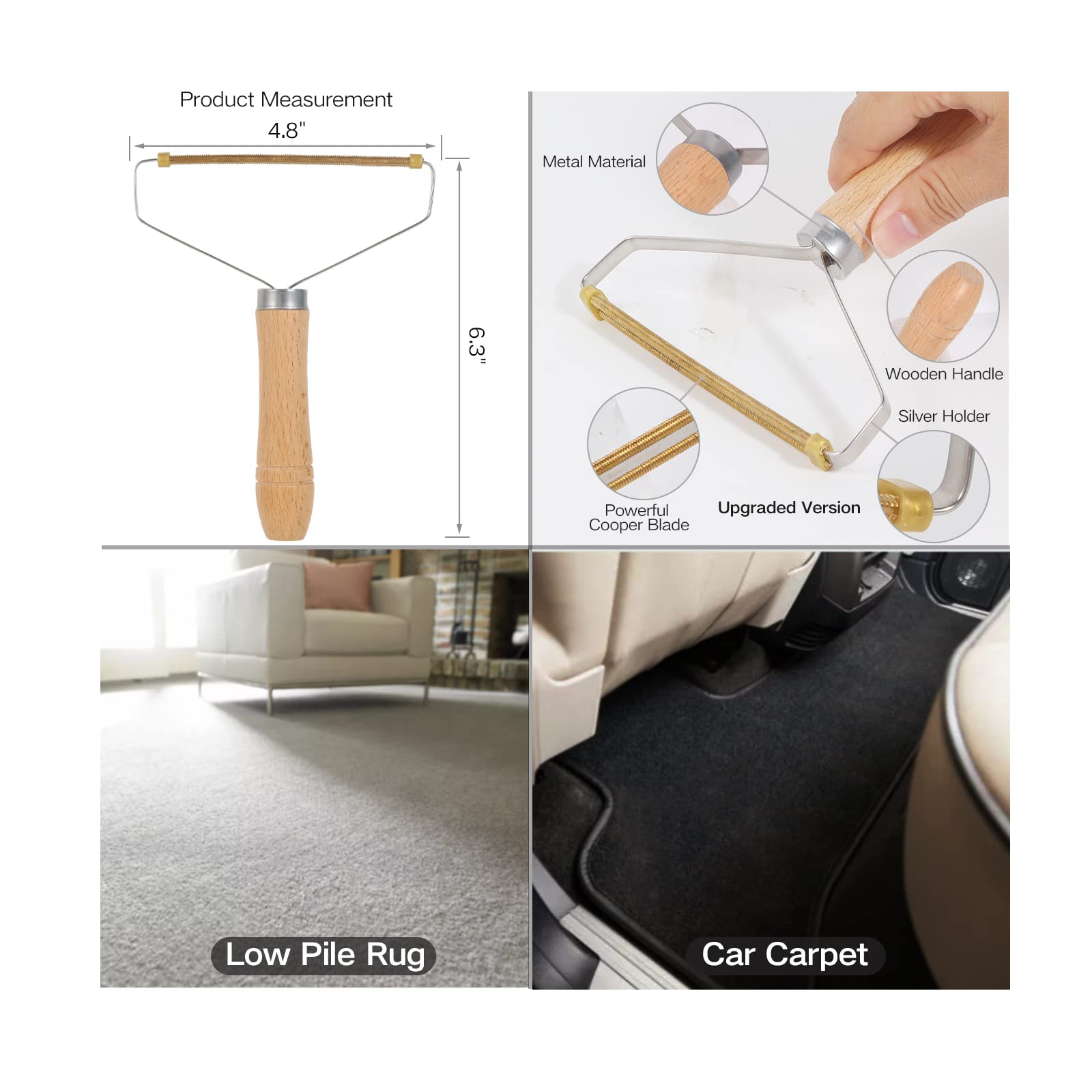 LYONGSMENT ensemble d'outils posé sur tapis montrant avant et après propreté
