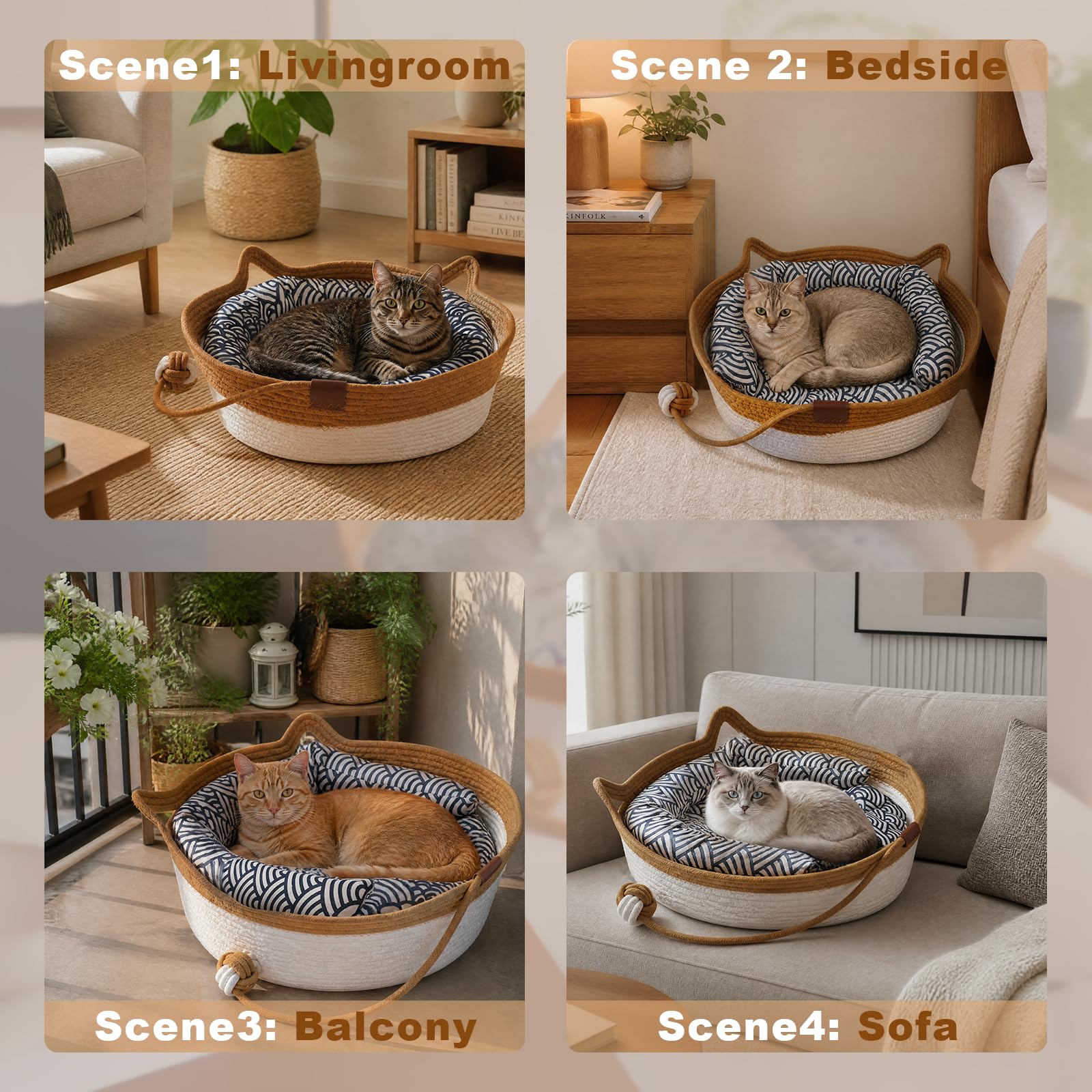 Lyra Stone panier intégré dans décor intérieur élégant