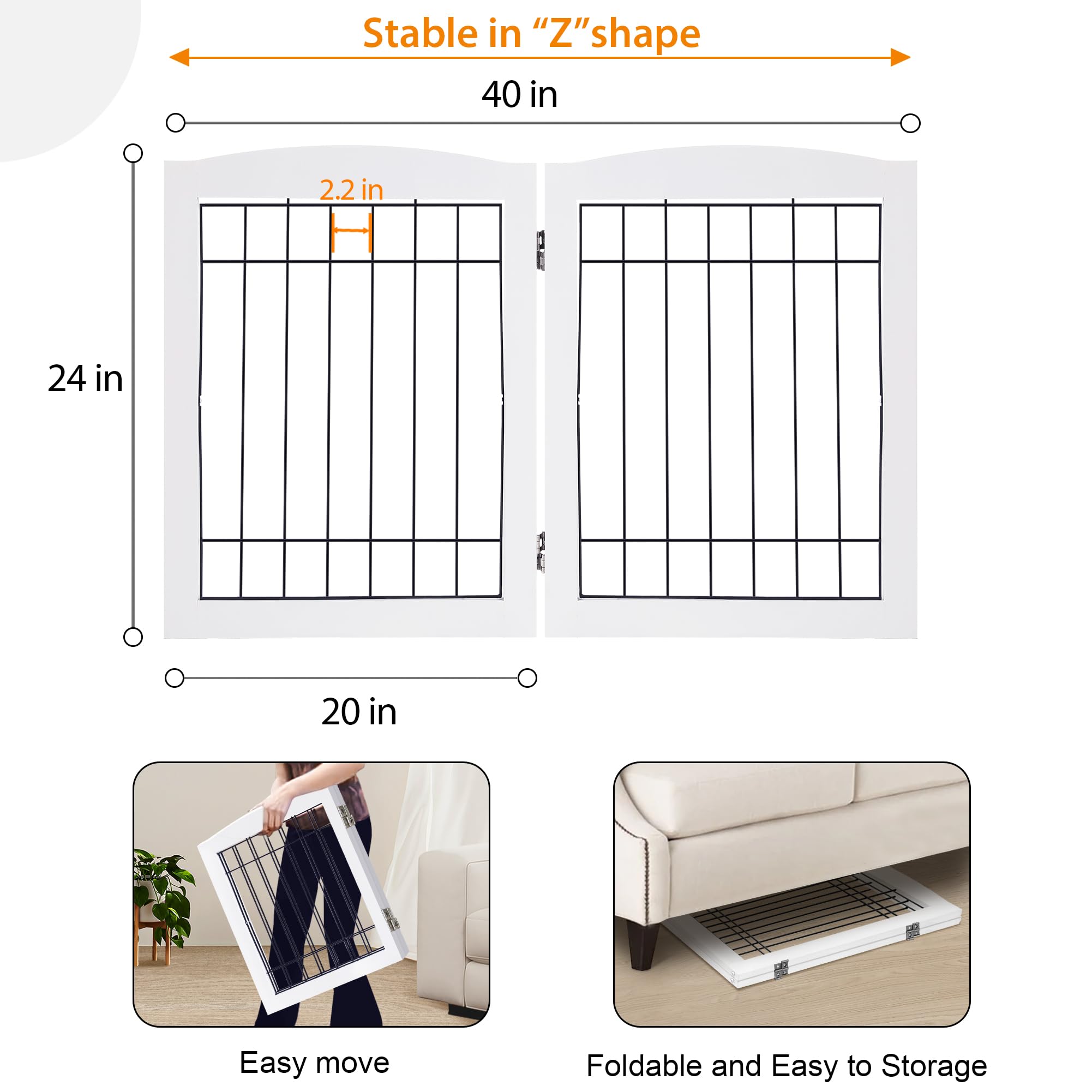 LZRS barrière repliée pour rangement compact et gain de place