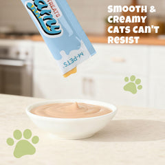 M-PETS tube ouvert montrant texture crémeuse, appétence garantie
