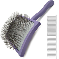MABCM brosse slicker vue avant montage visage pelage plus lisse