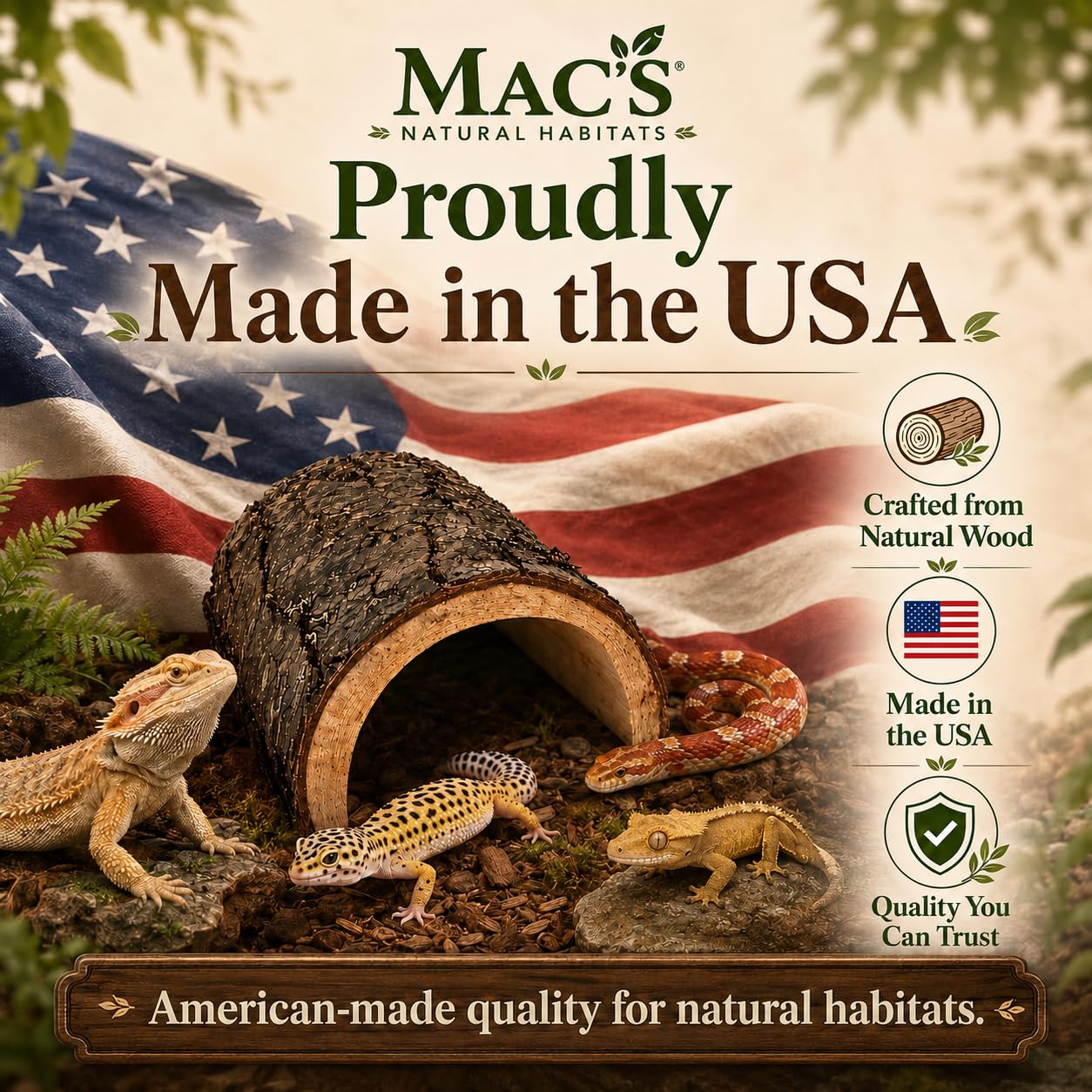 MAC'S tampon Made in USA garantissant qualité et fabrication locale