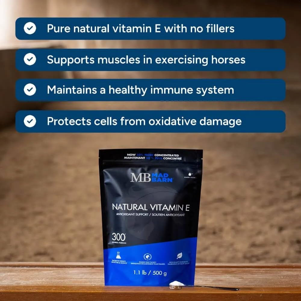 Mad Barn poudre de vitamine E naturelle texture fine pour dosage précis