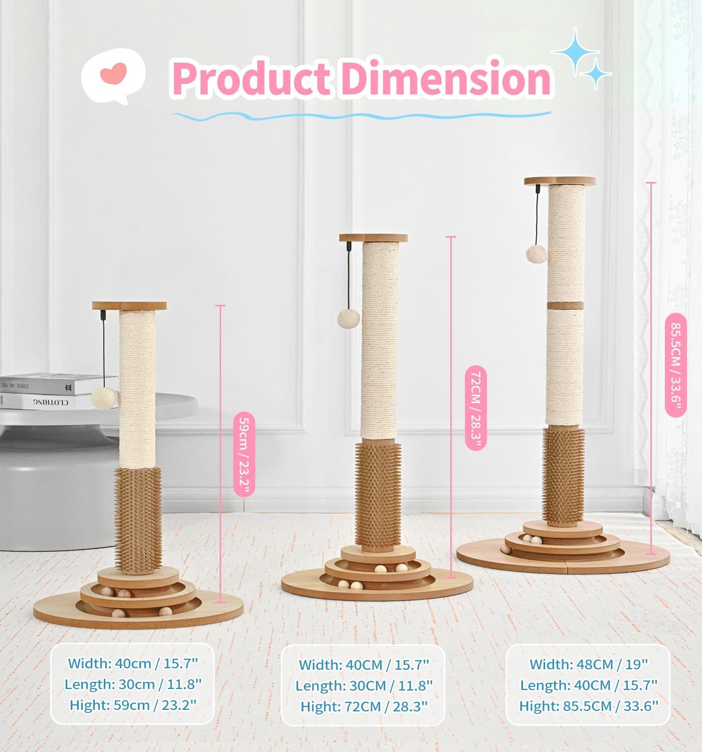 MADE 4 PETS brosse auto-groom intégrée pour récupération douce des poils