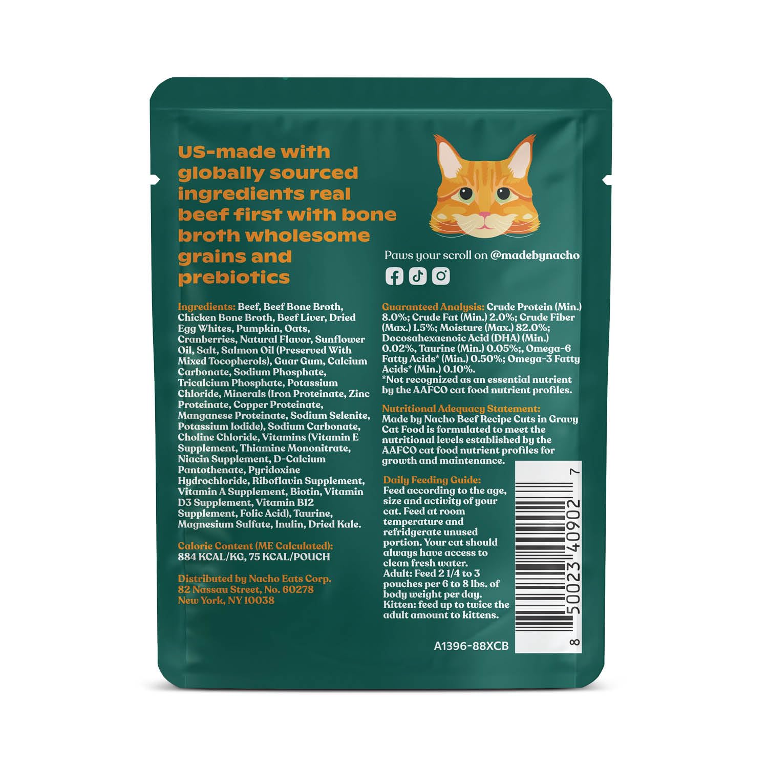 Made by Nacho sachet ouvert servi dans une coupelle, hydratation supplémentaire
