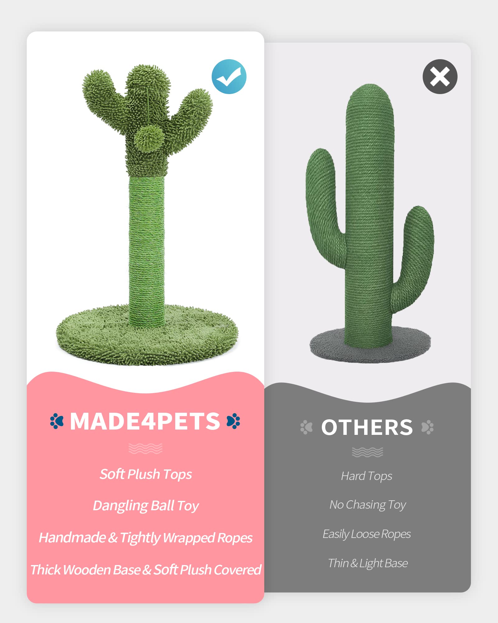 Made4Pets comparaison taille montrant proportions pour grands chats