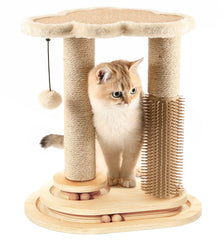 MADE 4 PETS vue de face du griffoir montrant stabilité et multi-activités